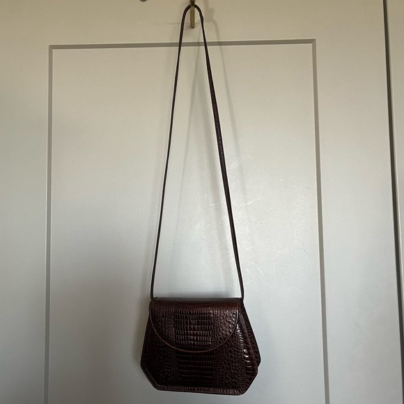 Vintage Brown Faux Leather Crocodile Bag - Picture 7 of 10